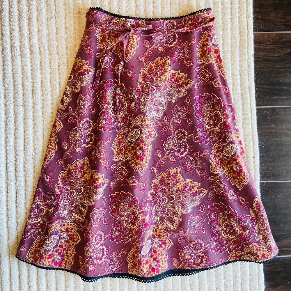 Corey Lynn Calter cotton paisley A-line skirt, Womens size 2, EUC